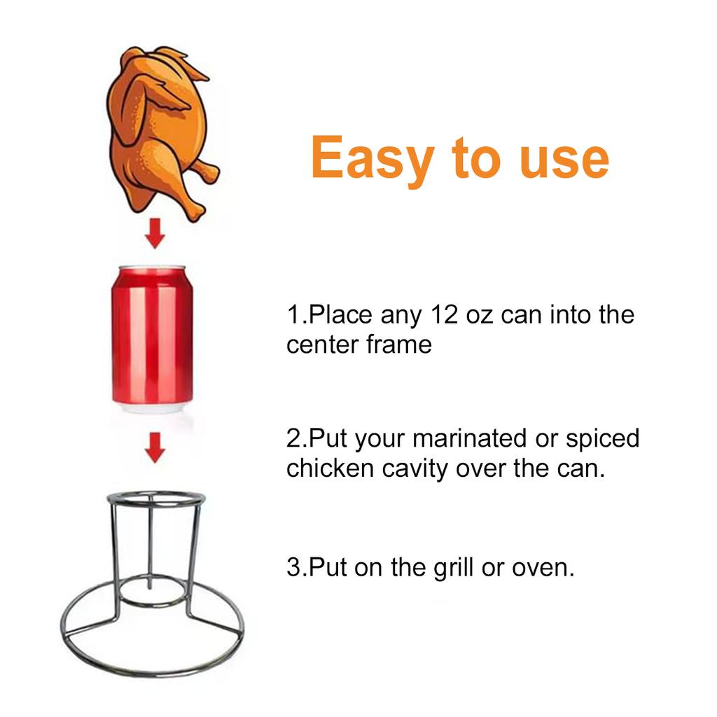 Подставка для курицы Leeseph Beer Can, вертикальная подставка для жарки курицы из нержавеющей стали, подставка для коптильни, аксессуары для барбекю