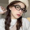 Овальная оправа Y2K Retro Anti-Blue Light Glasses Sweet Cool Girls Black Glasses Vintage Simple Women Eye Protection Glasses