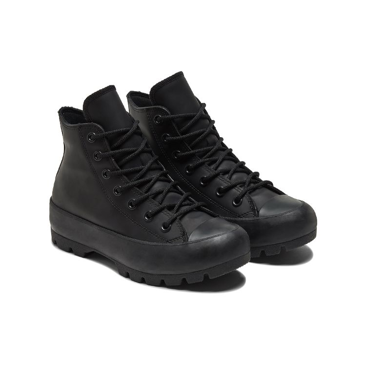 Converse Chuck Taylor All Star Lugged High Top Black Women's Leather Sneakers 573064C