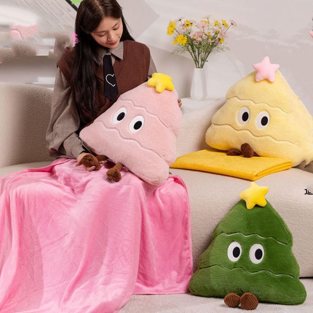 Cute Christmas Tree Plush Pillow Soft Christmas Cushion Xmas Decor Christmas Throw Pillow  Nursery
