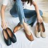 Fashion New Women's Square Toe Flats Trendy Versatile Shoes Shallow Mouth Lazy Bean Bean Shoe Fashion Elegant Ladies Shoes Zapatos Mujer