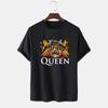 2023 Повседневная летняя хлопковая футболка с принтом QUEEN, свободная футболка с коротким рукавом и круглым вырезом для влюбленных, женские топы