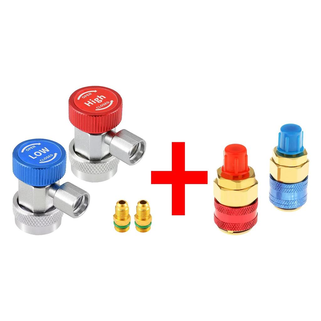 Переходник быстрого соединителя R1234YF на R134A, переходник шланга с соединительным разъемом для зарядки переменного тока автомобильного кондиционера