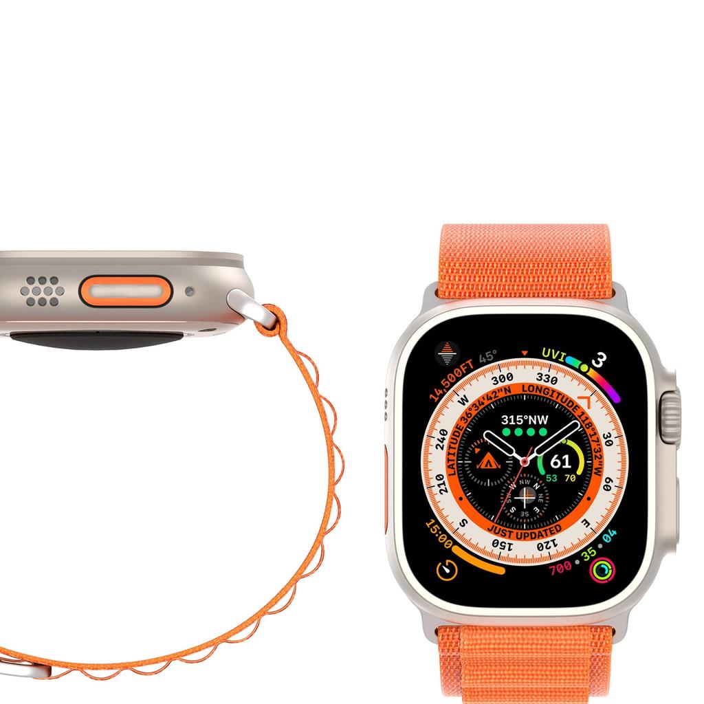 Sport Strap With Buckle For Apple Watch 8/7/6/Se/5/4/3/2/1 (41, 40, 38mm) Dux Ducis Strap Gs Version - Orange