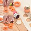 3Pcs Vegetable Fruit Cutter Mold Stainless Steel Rice Food Decor Cutter With Plastic Handle Fondant Cake Cookie Plunger Mould