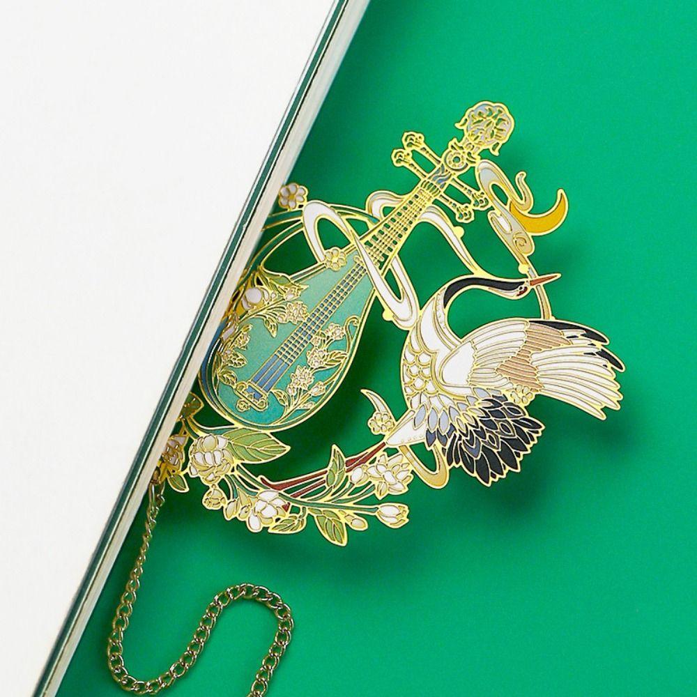 Кисточка-подвеска Закладка с китайскими зверями Креативная металлическая закладка Аксессуары для книг