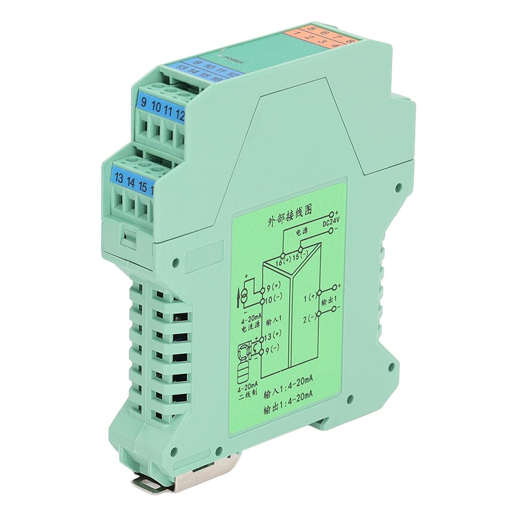 Изолятор сигнала DC24V 1 вход 1 выход Передатчик тока 4-20 мА Аналоговое управление ПЛК Монтаж на DIN-рейку