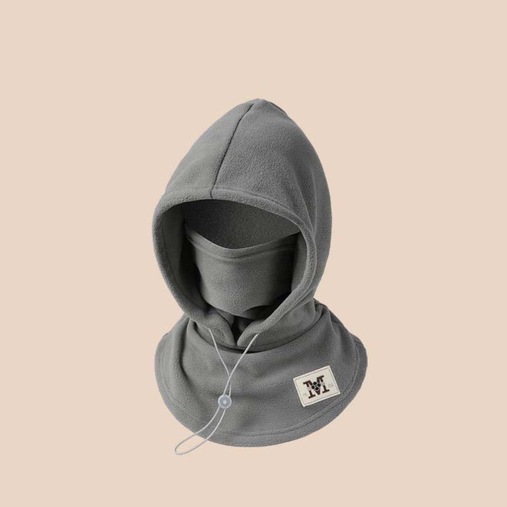 Windproof Hooded Neck Cap Drawstring Men Helmet Hat Fashion Fleece Balaclava Hat Cycling