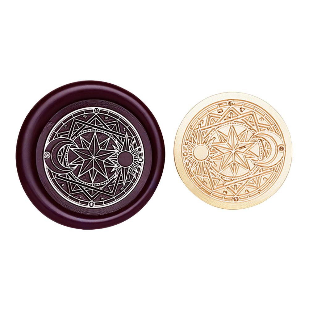 Восковая медная головка в виде шестиконечной звезды, серия Vintage Craft, запечатывающая головка для открыток, конвертов, свадебных приглашений, подарочной упаковки