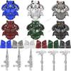 MOC Anime Series Military Mini Action Figures Armor Soldiers Weapons Accessories Building Blocks Models Bricks DIY Toys Gifts