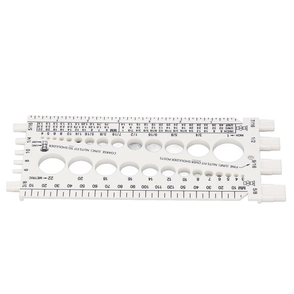 Прибор для проверки резьбы болтов и гаек от M3 до M22 метрических и от #4 до 34 дюймовых размеров. Идентификатор болтов и гаек.