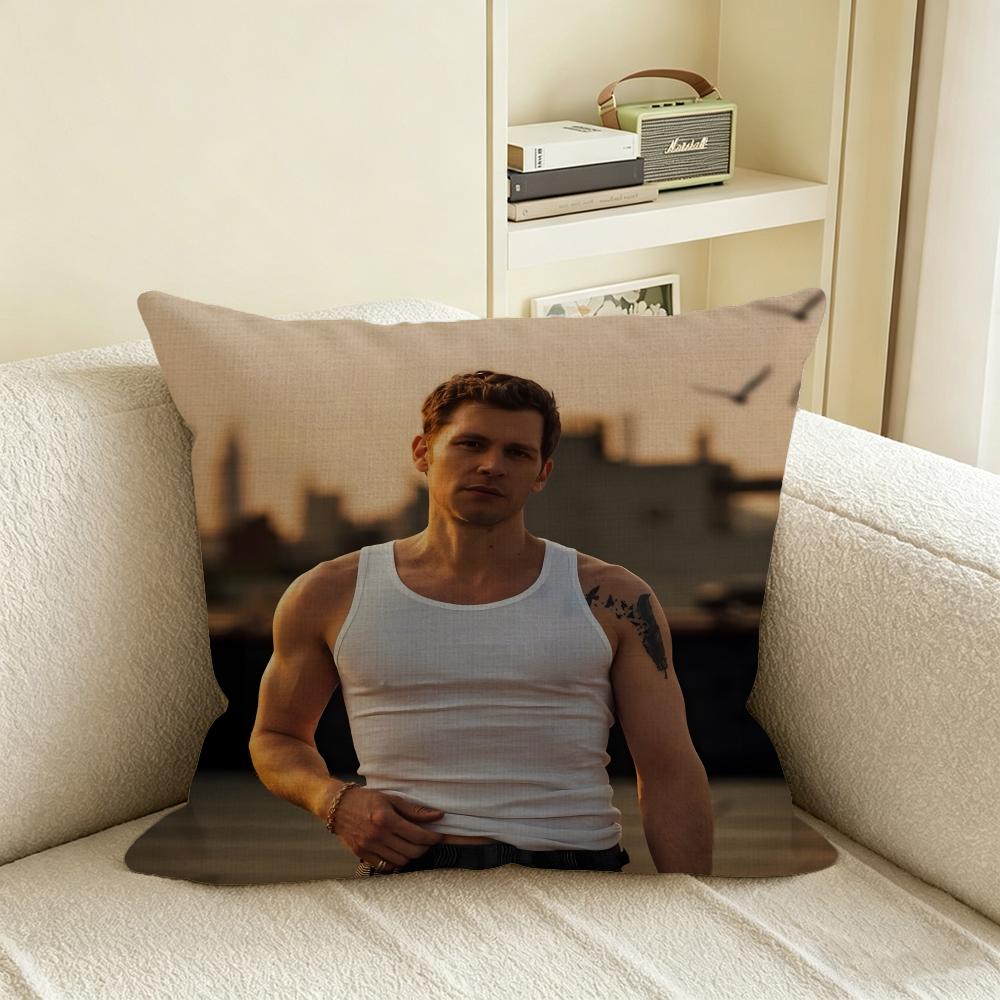 K-Klaus Mikaelson Cushion Cover Natural Linen Pillowcase Set, All-In-One Decor For Sofa, Bedroom & Chair