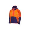 Half-Zip Fleece Spliced Colorblock Hoodie Men Tops Orange BV3767-886