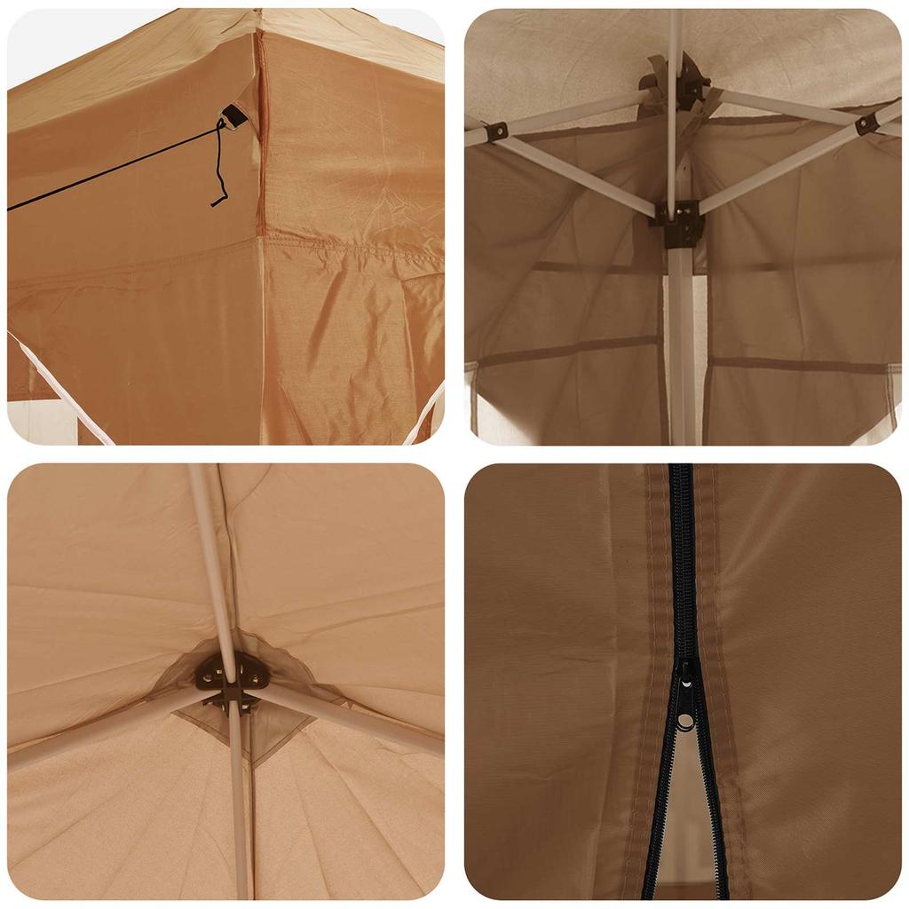 Pop up Party Tent 575 x 288 x 245 cm Beige Oxford Fabric