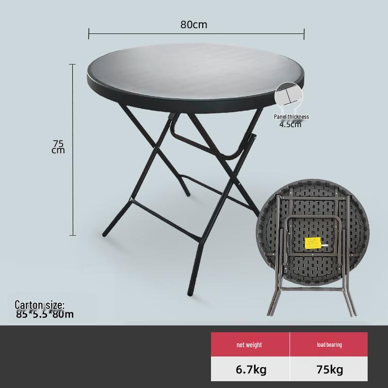 Compact Modern Folding Round Dining Table
