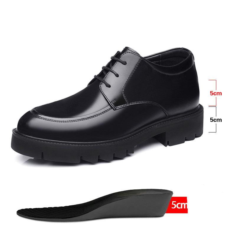8-10cm Height Increasing Shoes for Men Summer Autumn Inside High Shoes Men's Hollow Business Dress Men's Elevator Shoes