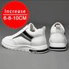 New Men's Height-increasing Sports Shoes with an Inner Height of 8 Cm, Casual Shoes for Men, Genuine Leather Elevator Shoes