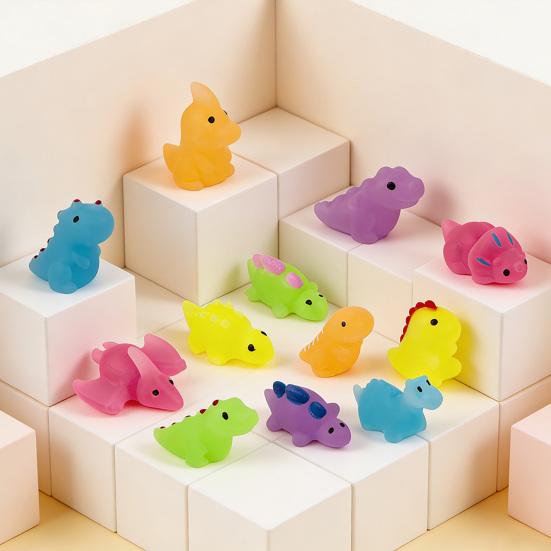 Mini Dinosaur Squeeze Toy Anxiety Relief Cartoon Dino Sensory Toy Soft Stretchy Stress Ball Home Office Worker Relaxation