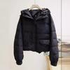FASHION Пуховик женский короткий 2024 Новый белый утиный пух модный свободный универсальный с капюшоном теплая куртка трендовая одежда