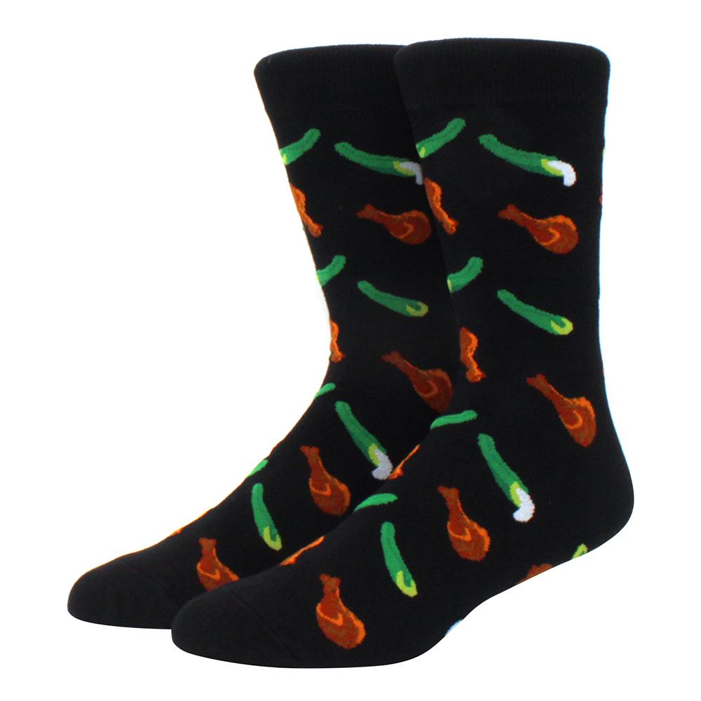 High Quality Fashion Casual Men's Socks Cartoon Food Car Series Fun Women's Socks