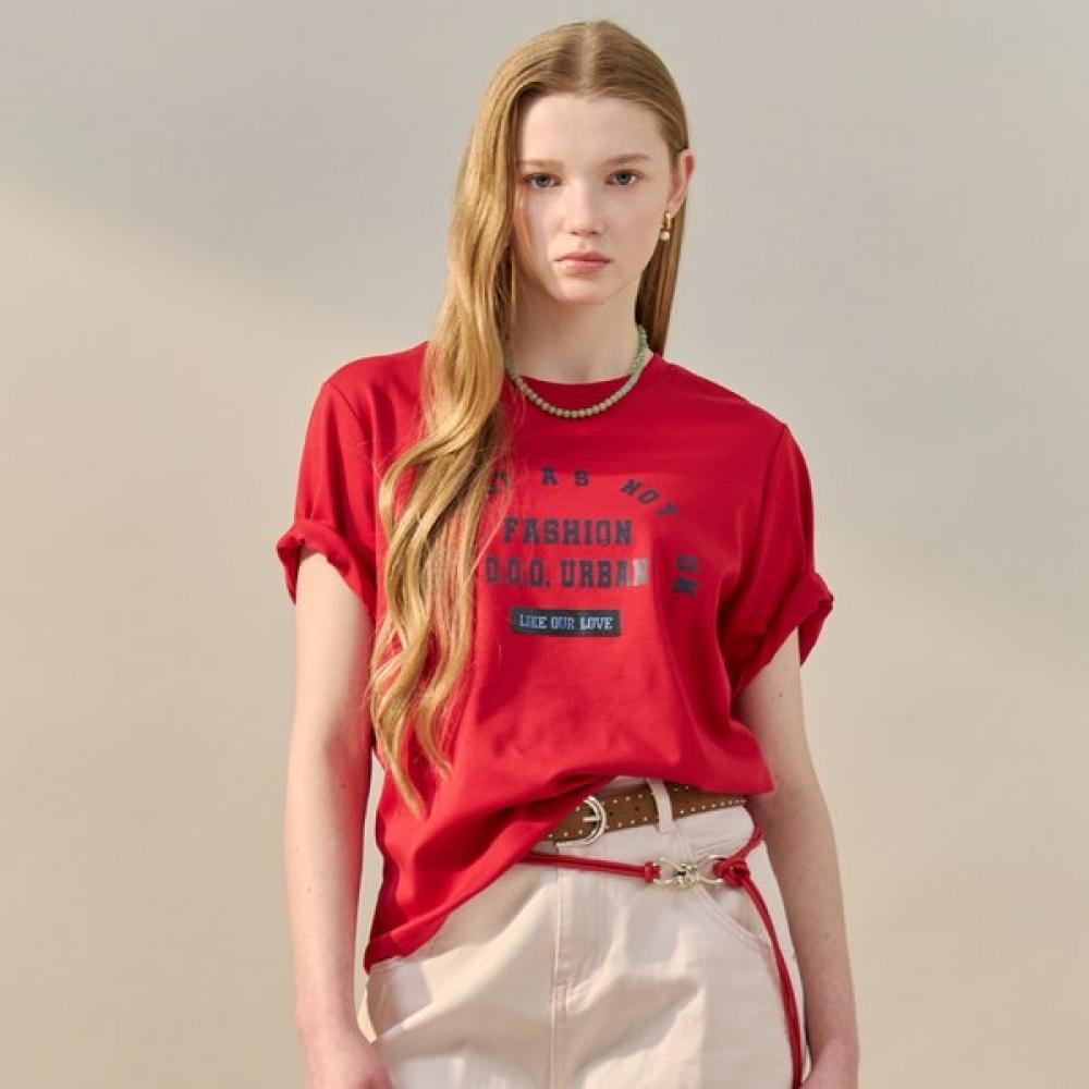 Maxza Arch LeTTering PrinT ShorT Sleeve T shirT zf05qT001na