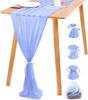 Simple Romantic Table Runner Luxury Soft Chiffon Fabric Wedding Runner Tablecloth Wedding Party Banquet Home Decor Sash Decoration