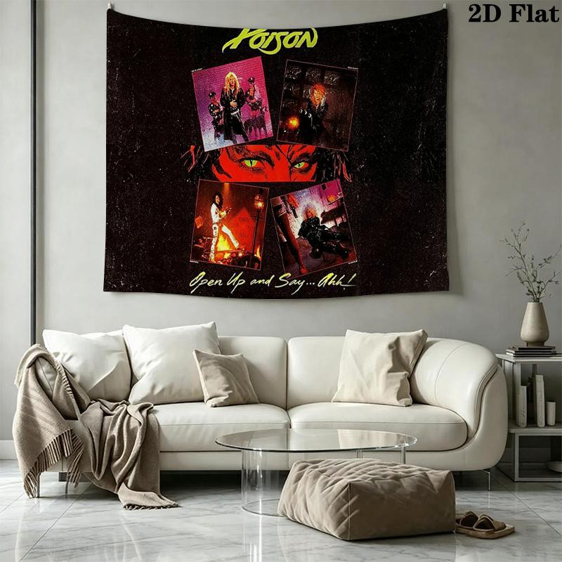 Poison Wall Tapestry Aesthetic Wall Hanging Printed Fabric Blanket Decorative Tapestries for Bedroom Living Room Home Decor