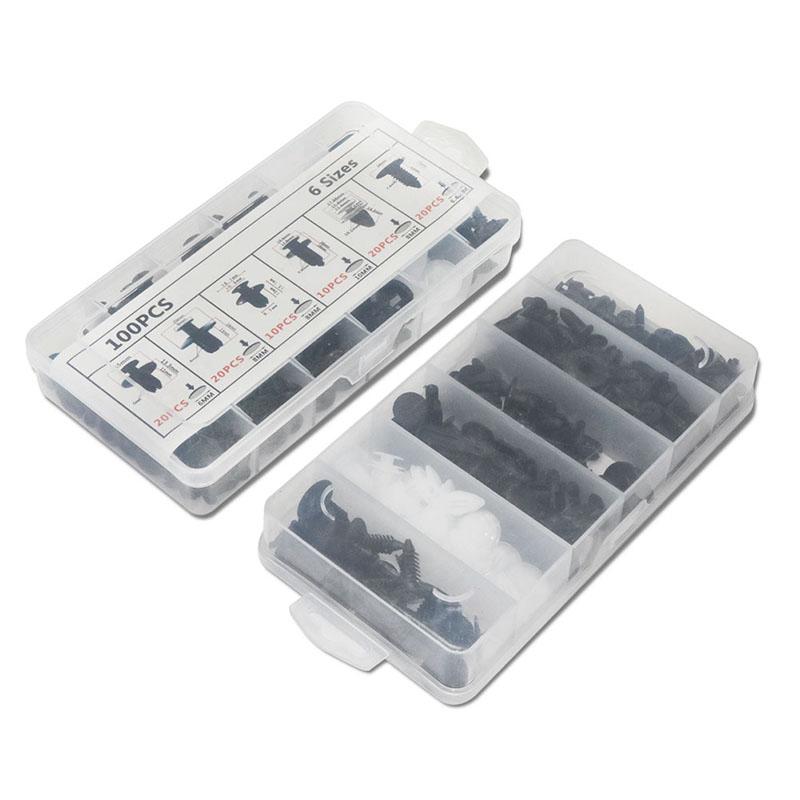 100 шт. универсальный комплект для гибридного автомобиля, комбинированные нейлоновые кнопки, универсальные крепления для бампера, насадки для воды, крышки для бутылок с водой, кнопки для козырька