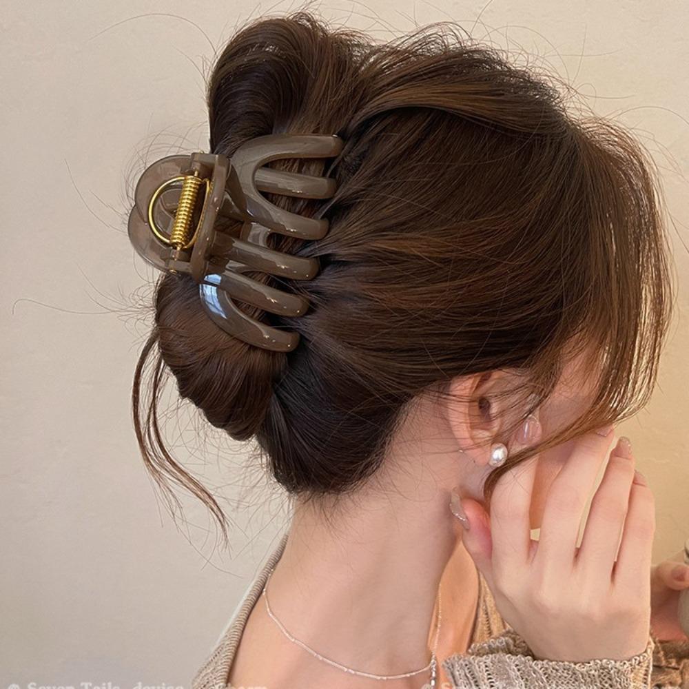 Funny Pumpkin Hair Claw Large Shark Clip Simple Hair Grab Daily