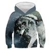 Spring Autumn Wolf Animals Print 3D Hoodies 1-14 Years Children Cartoon Anime Graphic Kids Boys Long Sleeve Harajuku Sweatshirt