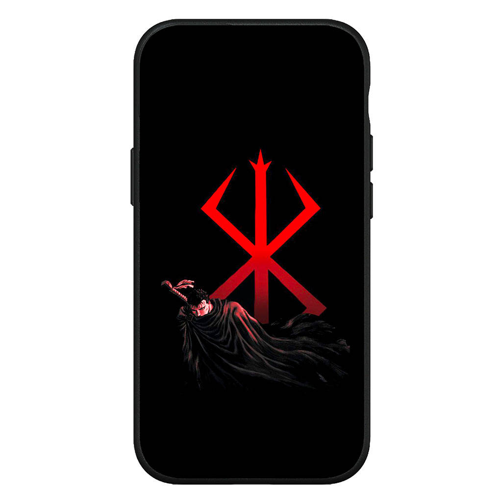 Чехол для iPhone 16 15 Xiaomi Redmi Note 14 13 12 11 Pro Max X 8 9 16e Samsung Galaxy S25 S24 S23 Moto G54 OPPO Huawei Аниме Берсерк Гатс Чехол для телефона
