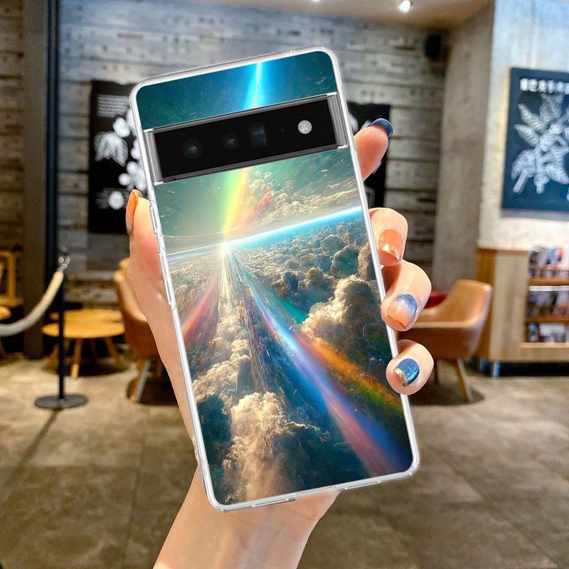 Чехол для телефона "Звезды Земли Космос" для Google Pixel 9 8 7 6 Pro XL 8A 7A 6A 5 4 5A 4A 3A XL 5G мягкий Силиконовый Прозрачный ТПУ Чехол