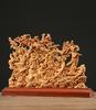 Thuja Wood  Carving Eight Immortals Sculpture Decor Dish Wood God of Wealth Lucky Gift Home Decor