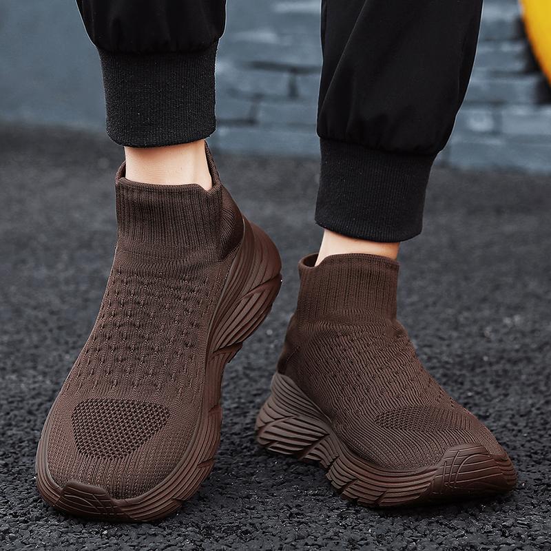 Spring/Autumn Men's/Women's Flying Knit Elastic Socks Shoes Breathable Ultra Light Fitness Outdoor Running Shoes