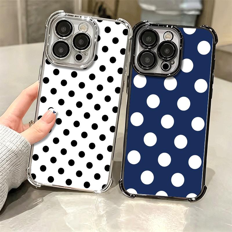 Арт-дизайн в горошек Мода Мягкий чехол для телефона Для iPhone 15 16 17 Air 14 Pro Max 16E Plus 13 12 Mini Покрытие Защита от падения Fundas
