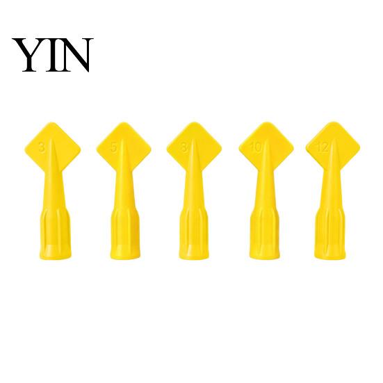 Precision Caulk Finishing Tool 5Pcs Tip Tools, Caulking Tips Set with Nozzle Adapter, Plastic Window Door Gap Filler Applicator Reusable Nozzles