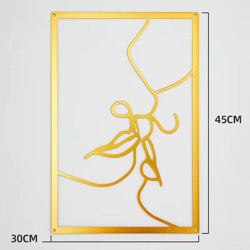 Modern Simple Abstract Female Line Decoration Background Wall Living Room Wall Decoration Hanging Painting Metal Material
