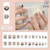 24 шт. французских накладных ногтей разных стилей, накладные ногти, гелевые, окрашенные, многоразовые, быстросъемные, полностью готовые