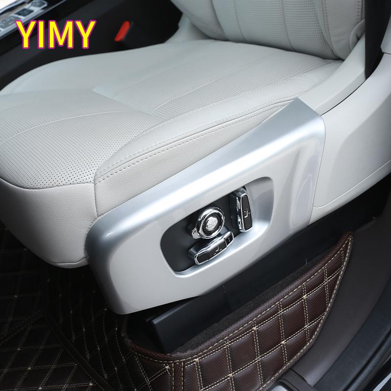 2x ABS Plastic Piano Black Car Seat Adjustment Decorative Panel Cover Suitable for Land Rover Discovery 5 LR5 2017-2025