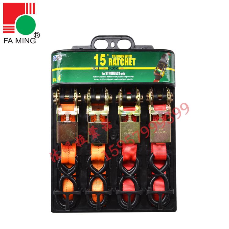 25-мм Полиэстеровые Ременные стяжки с трещоткой для багажа для самостоятельного вождения по бездорожью