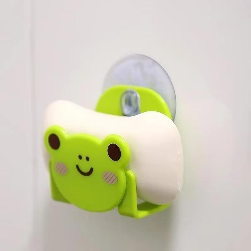 Мультяшная подставка для хранения губок, настенная, на присоске, кухонная, для слива в раковину, бытовая, для ванной комнаты, крючок для слива губки для мытья