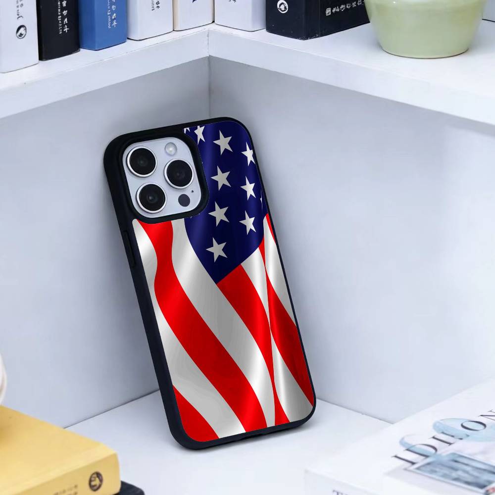 Чехол для телефона Статуя Свободы Флаг Америки США Для iPhone 14,16,15,13,17,12,Plus,Pro,Max Магнитный Для Magsafe Матовый Чехол