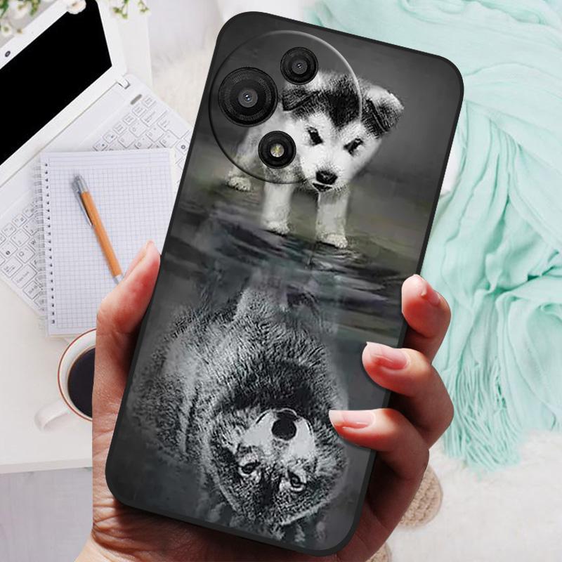 Для TCL 60 SE NXTpaper 5G Чехол Лев Волк Силиконовый Мягкая Задняя Крышка Для TCL 60SE NXTpaper 5G T521K Чехол для Телефона Защитный Чехол