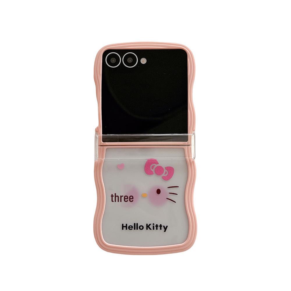 Мягкий складной чехол Hello Kitty с ремешком для Galaxy Z Flip 7-3