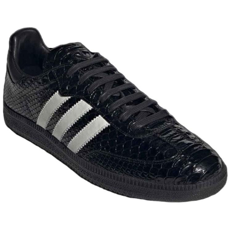 adidas Мужские кроссовки Samba OG Сделано в Италии Черный Крокодил Мужские Кроссовки Основной Черный Обувь-Белый Команда-Победа-Красный IE9120