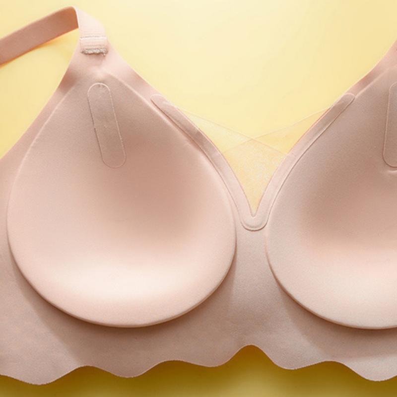 No Trace of Summer Underwear Thin Anti-sagging Gathered Side Breast Bra Light No Steel Ring Bra Women