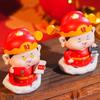 Blessing Mini God of Wealth Figurine Resin Lucky New Year Statue  Home Office Accessories