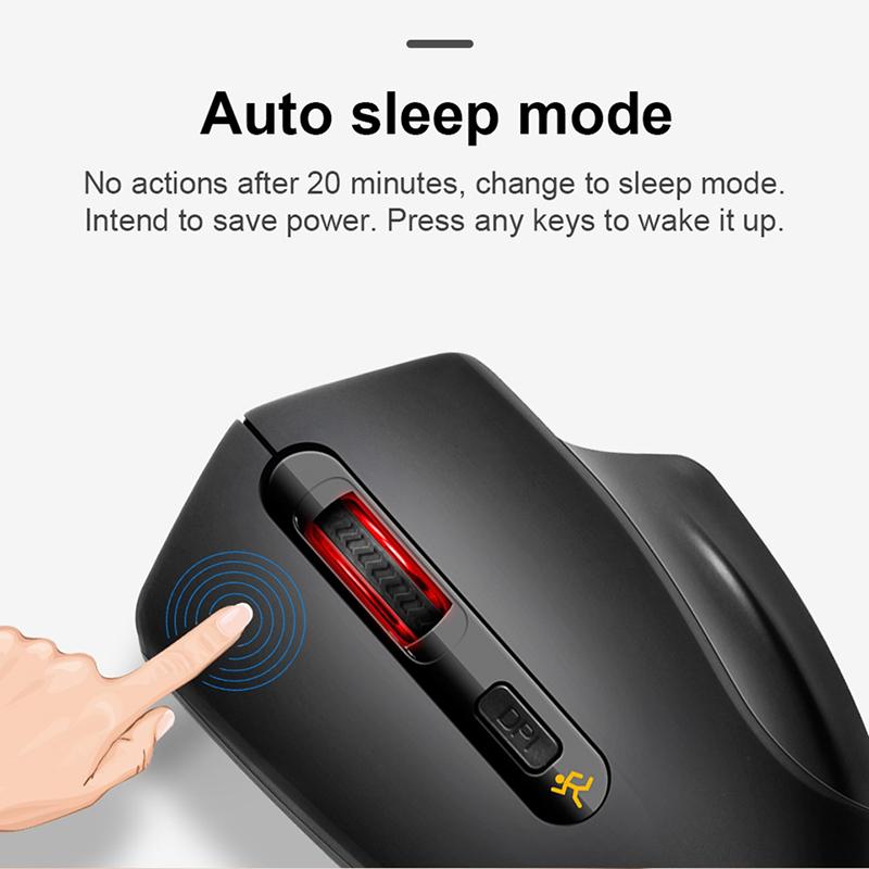 iMICE E1800 Беспроводная мышь 2000 точек на дюйм Игровая мышь Оптическая компьютерная мышь 2,4 ГГц Эргономичные мыши для ноутбуков ПК Звуковая бесшумная мышь