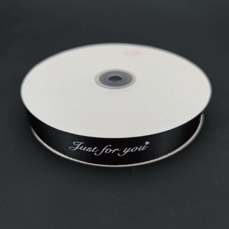 Wrapping Satin Packaging Ribbon With Logo Custom Printed Silk Ribbons 100% Polyester Wired Ribbon for Crafts