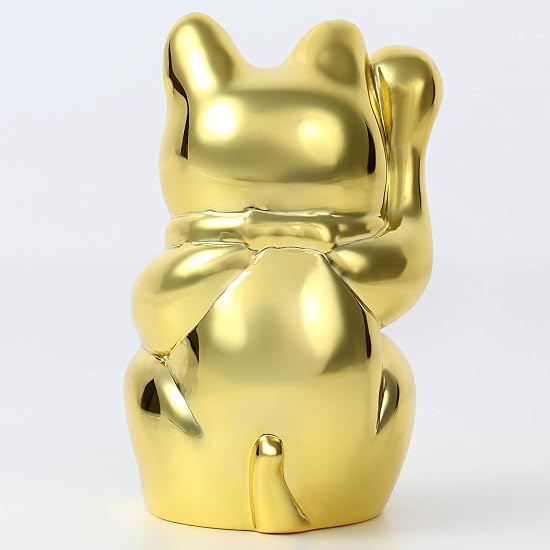 Maneki-neko (Lucky Cat) Gold Color Platinum Color Heavyweight Usaya Original Design (Gold Color)